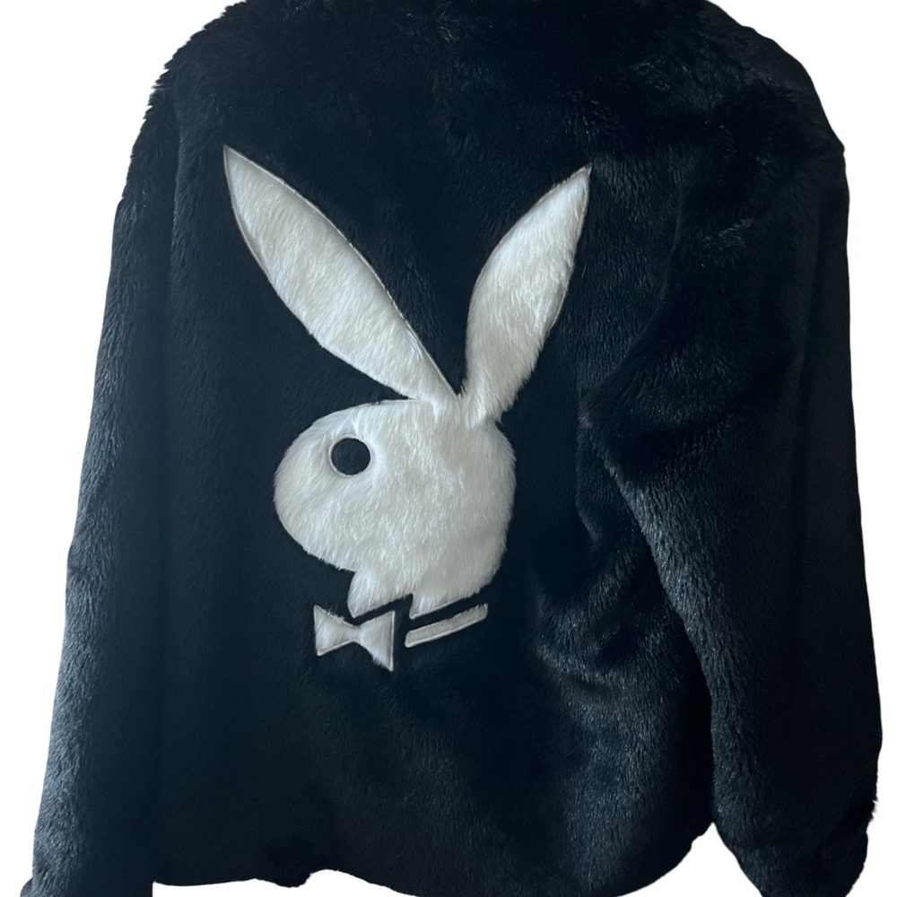 PLAYBOY by Pacsun Faux Fur Coach Jacket